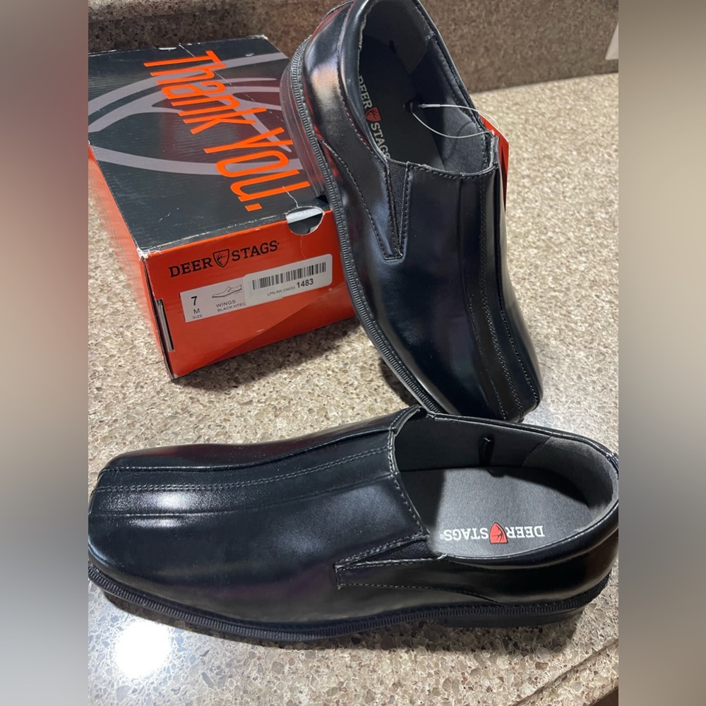 Brand new, Black Deer Stags dress shoes. Men’s 7